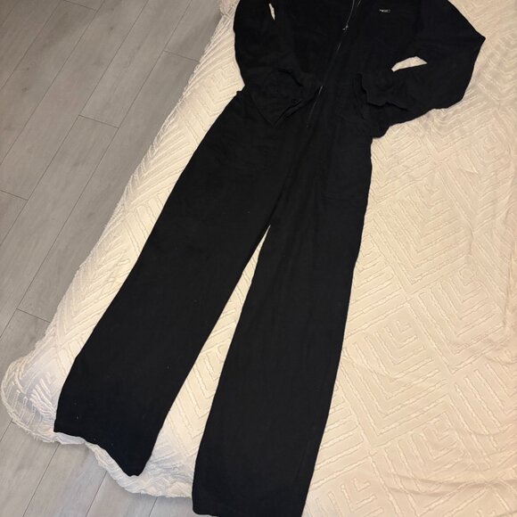 LF Markey Danny Stretch Canvas Boilersuit Black - Picture 2 of 5